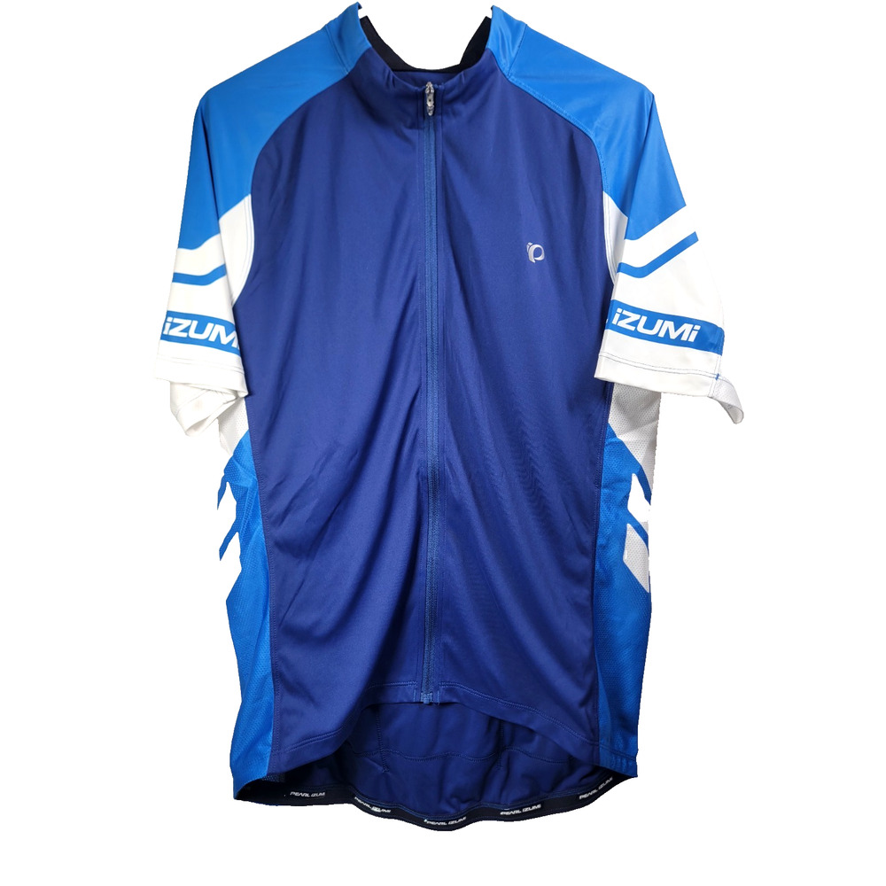 Pearl Izumi Elite Men's Cycling Jersey Full-Zip W/Back Pockets Blue LARGE - NEW